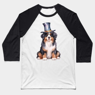 Watercolor Bernese Mountain Dog in Magic Hat Baseball T-Shirt